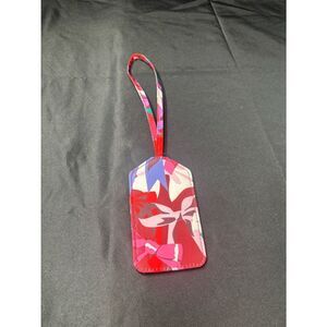 2 New Vera Bradley Bow Show Floral Abstract Luggage Tag in Red, Pink & Purple